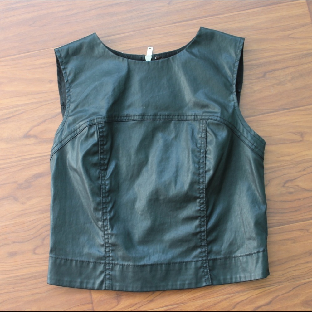 Vegan leather top
